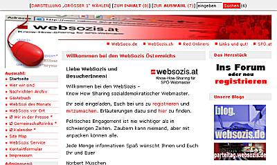 WebSozis.at am 21. Oktober 2006
